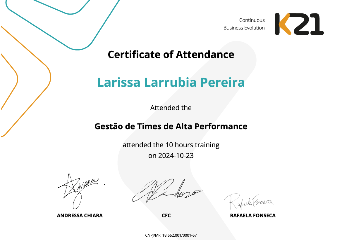Certificado K21